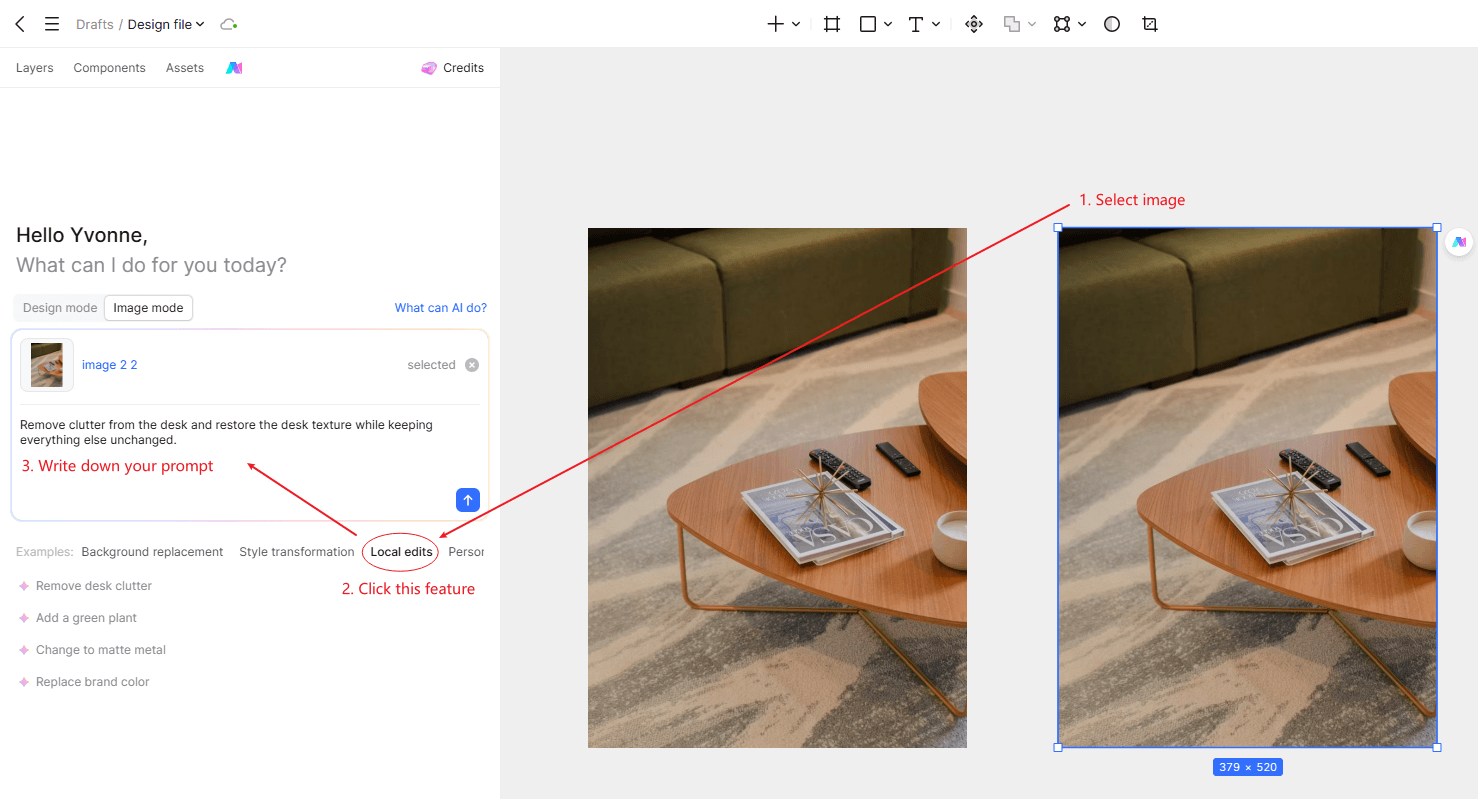 remove object from image