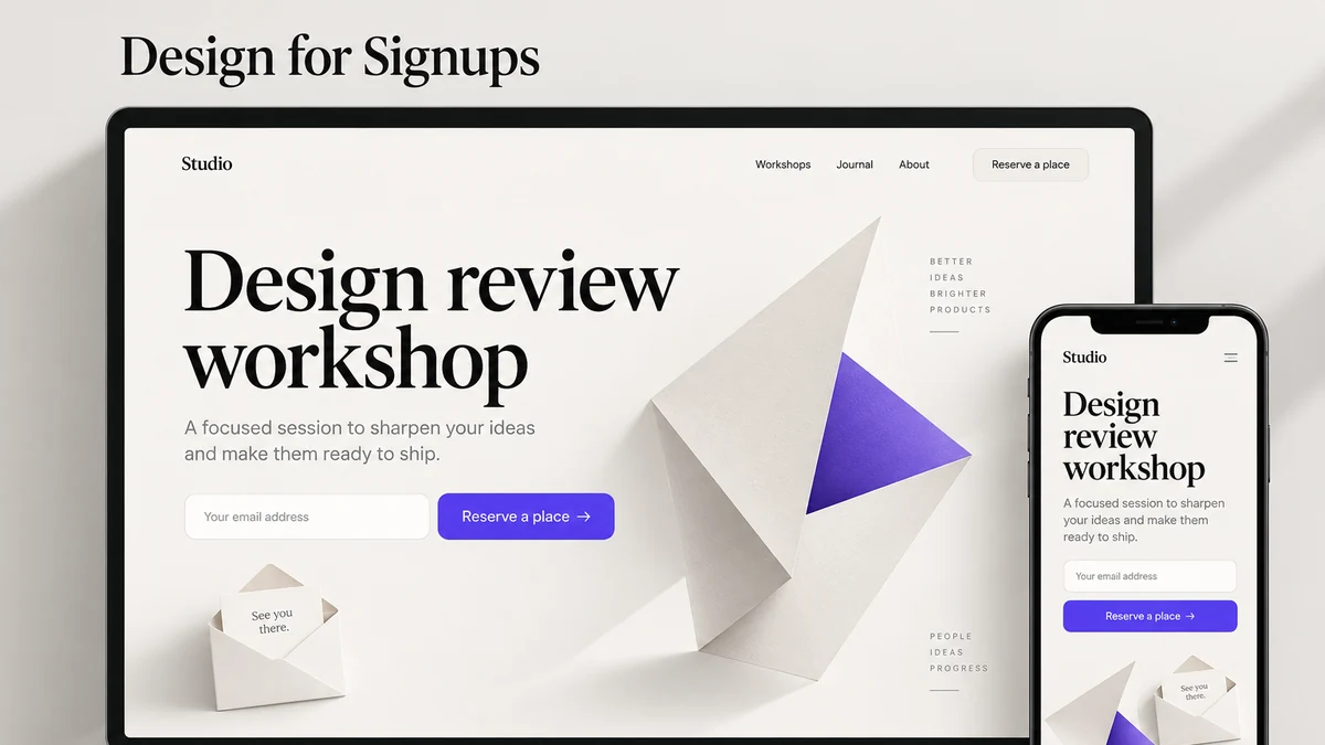 Landing Page Design for Conversions: From Layout to Signup