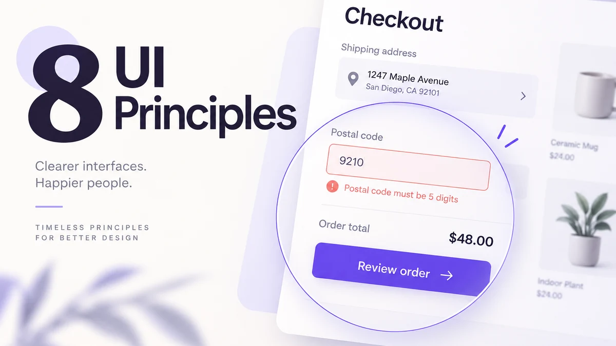 8 UI Design Principles Explained with a Checkout Example