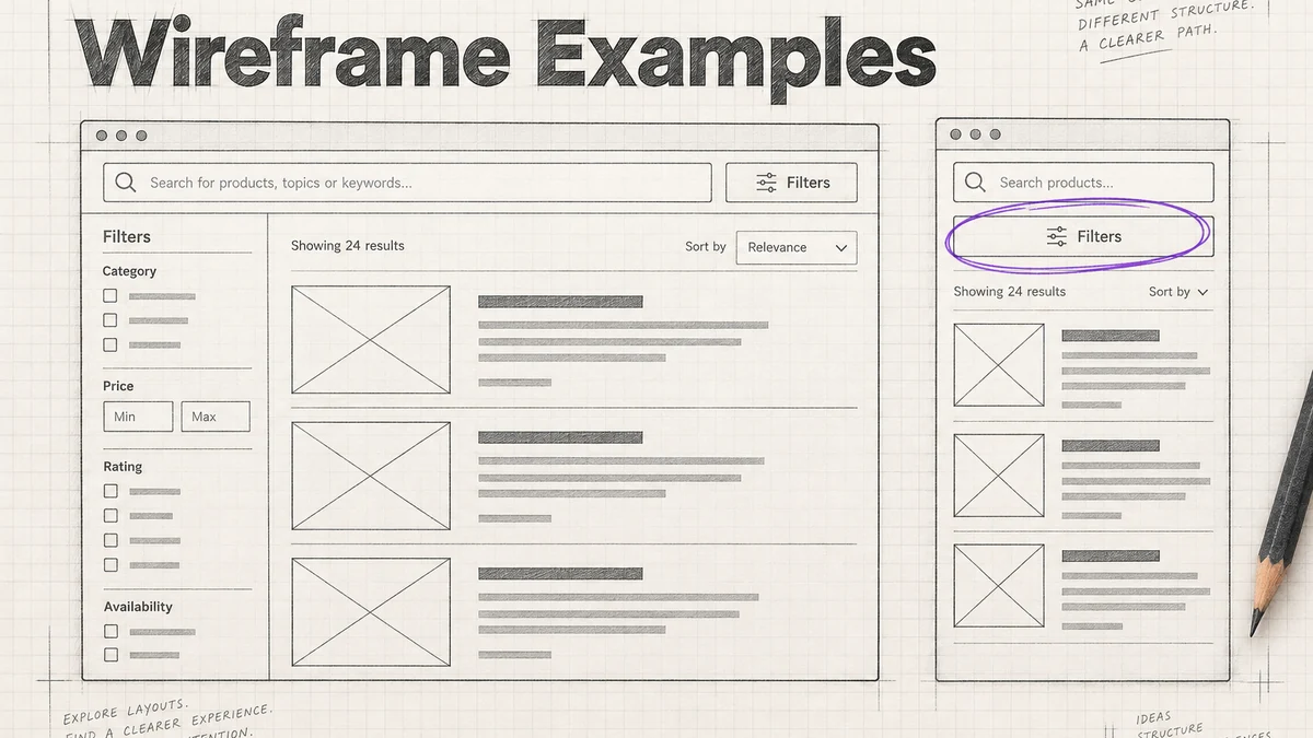Wireframe Examples for Web and Mobile Projects
