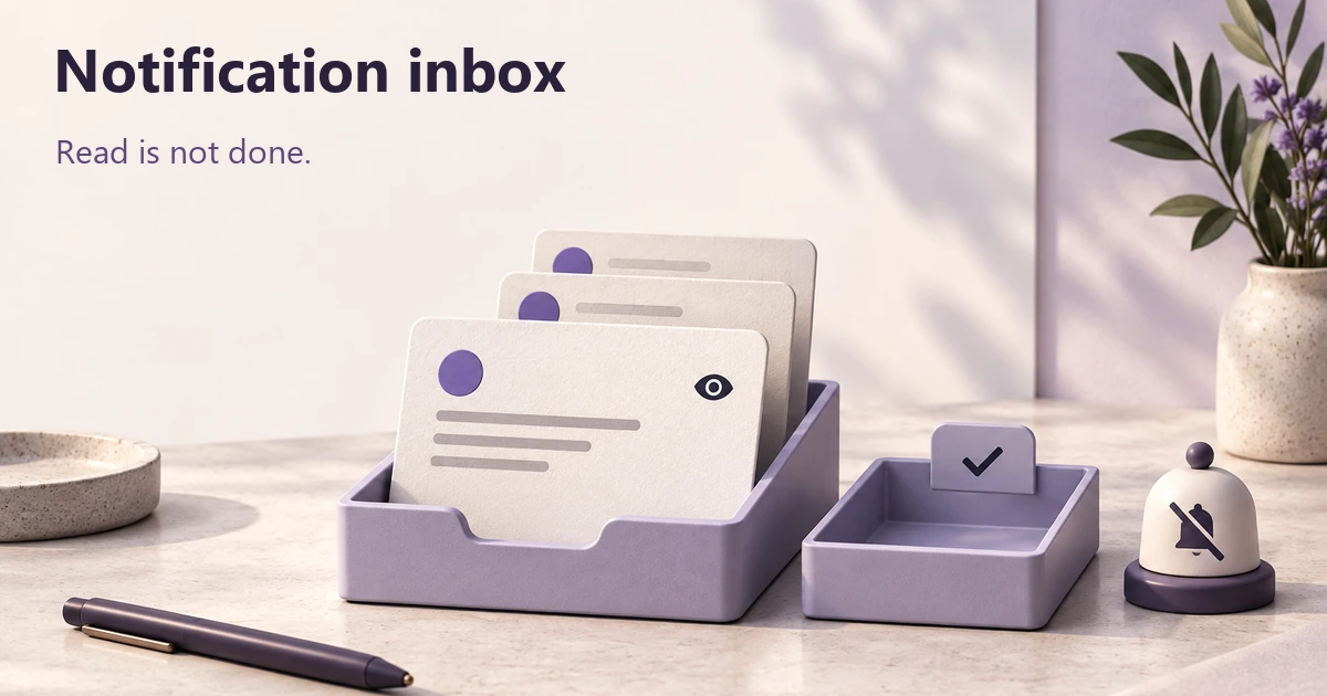  Notification Inbox UX: Read, Done, and Unsubscribe Explained