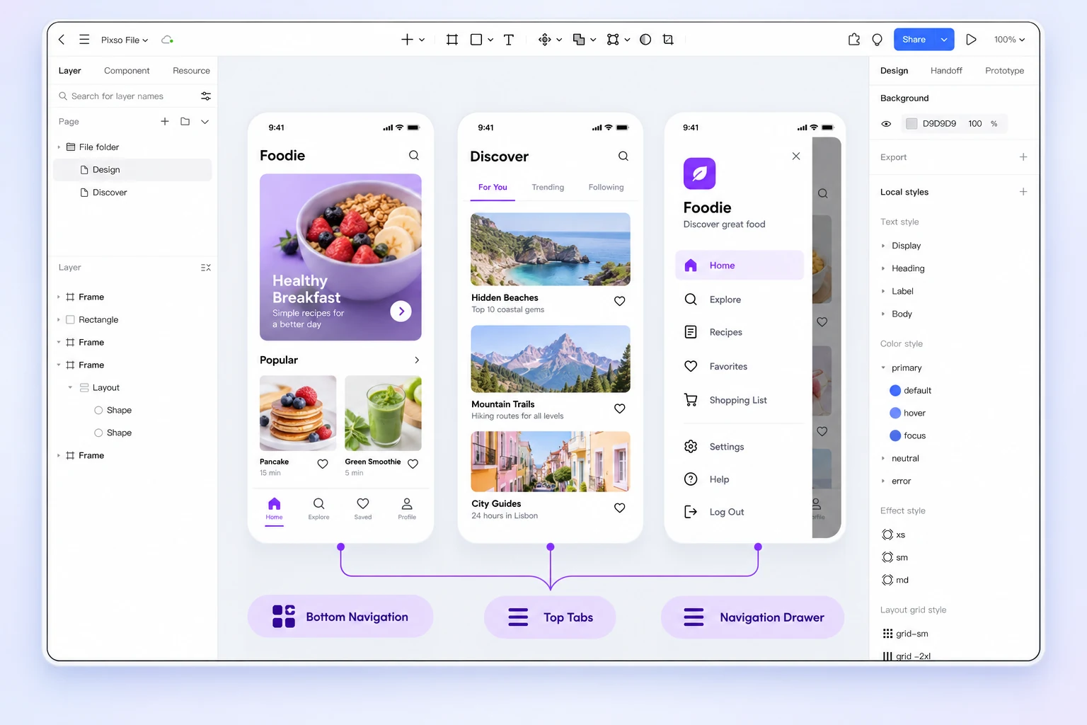 Mobile Navigation Patterns: Choose Tabs, Drawers, or Bottom Navigation