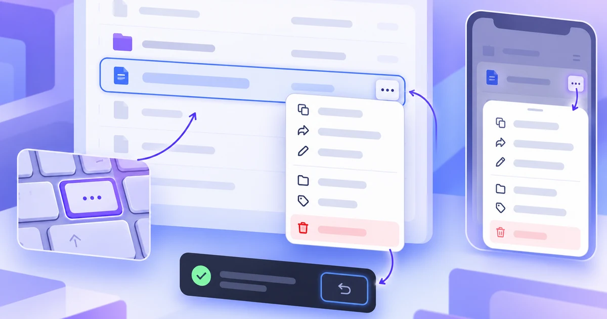 Context Menu UX: Place, Label, and Recover Secondary Actions
