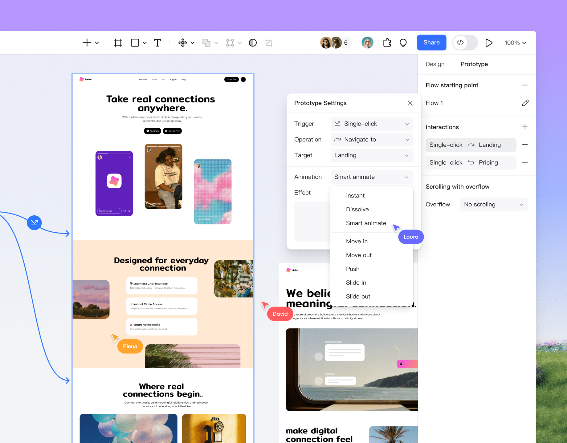Rich transition animations