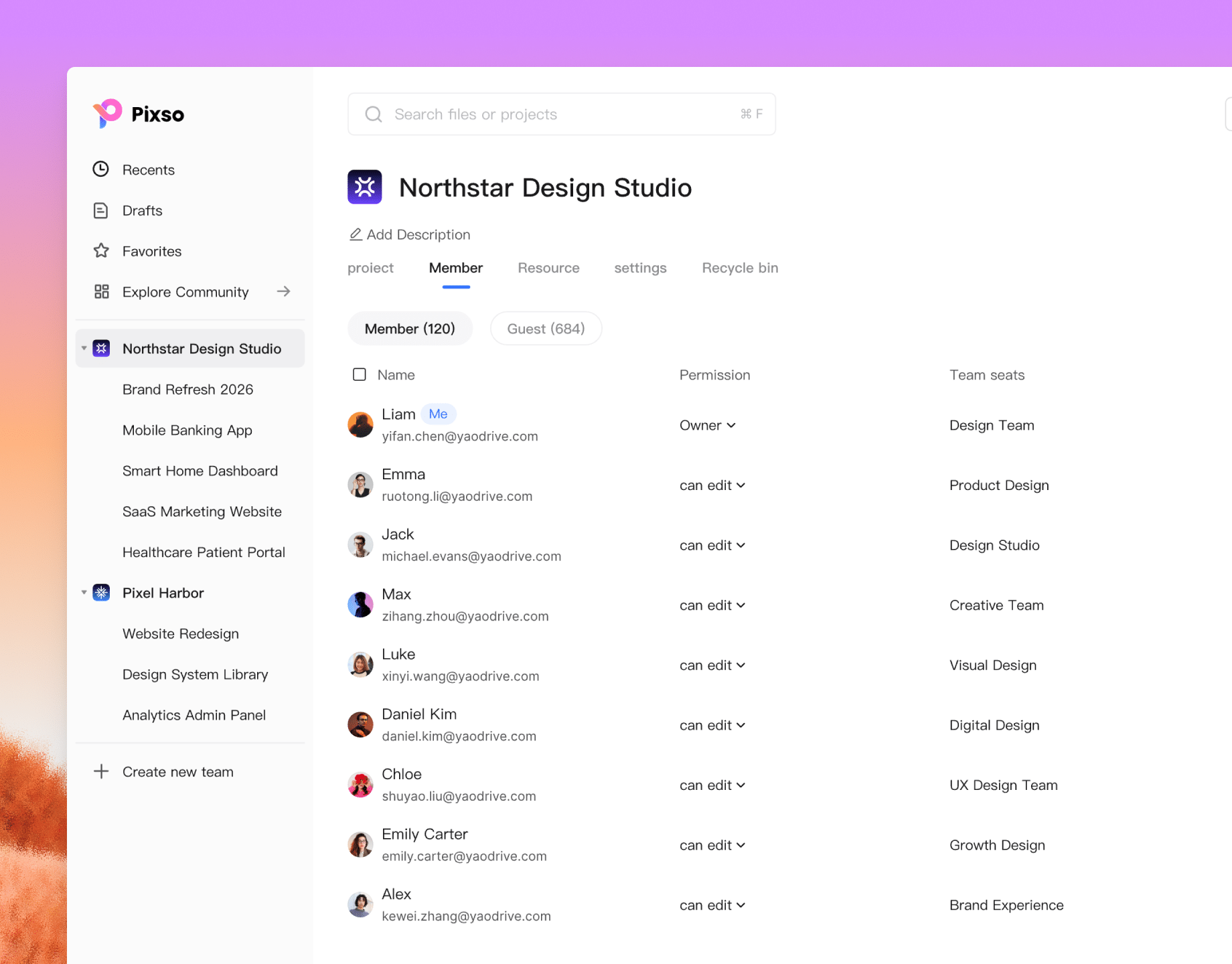 Highly flexible team management