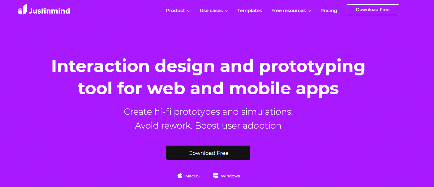 justinmind-веб-сайт