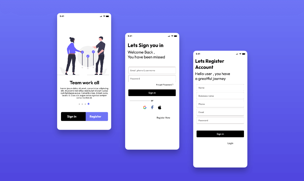 website login page UI design example