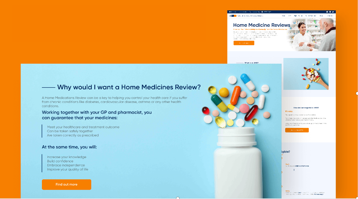 medical product UI design example