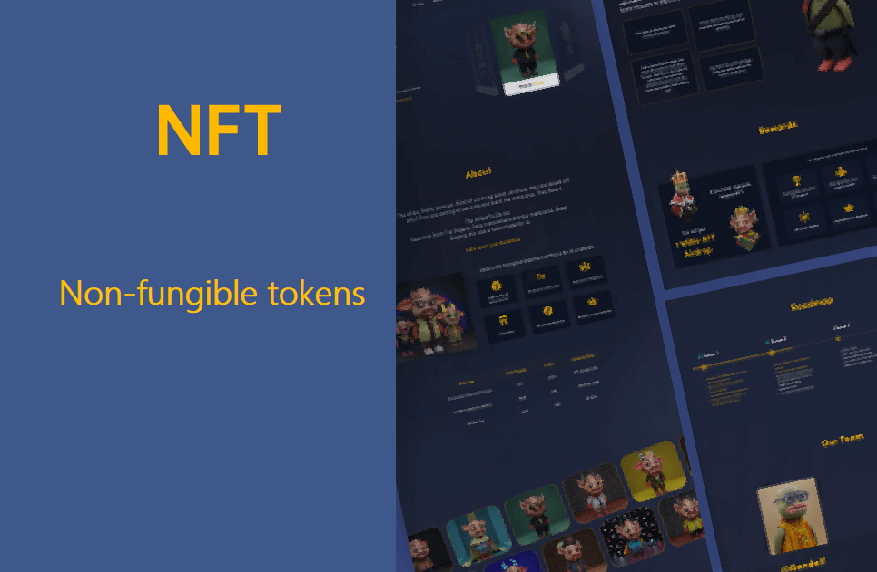 NFT landing page UI design example