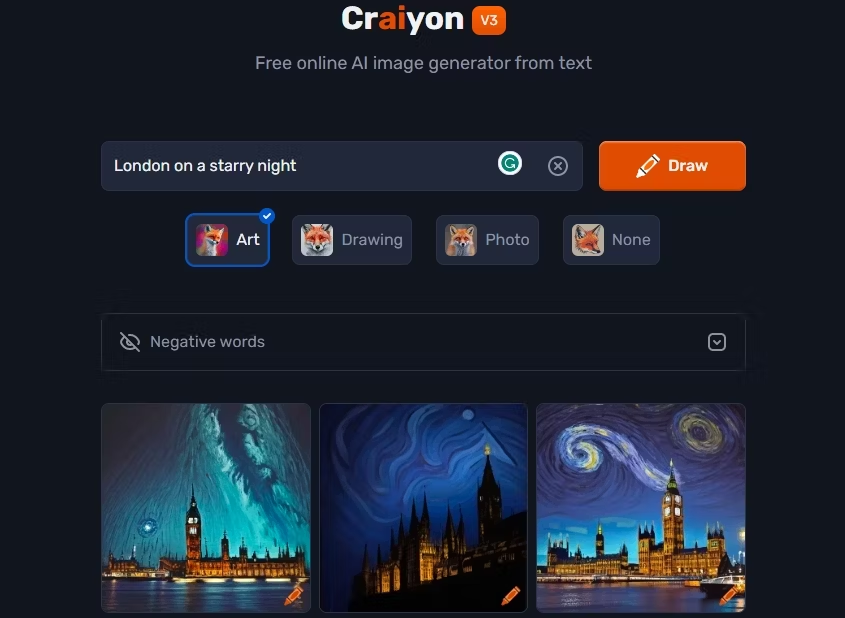 4. Craiyonの参考画像