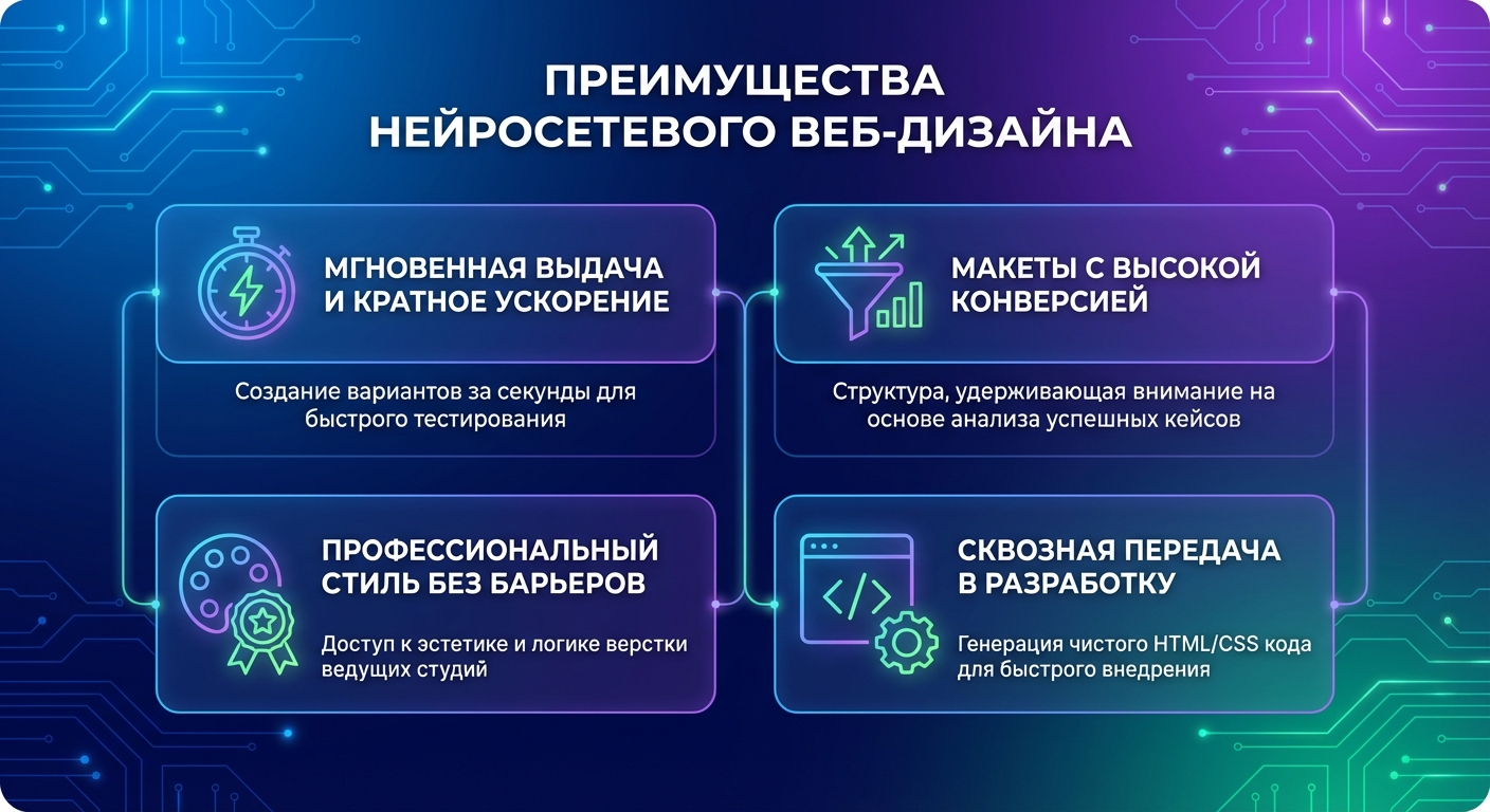 Создание макета сайта с помощью ИИ