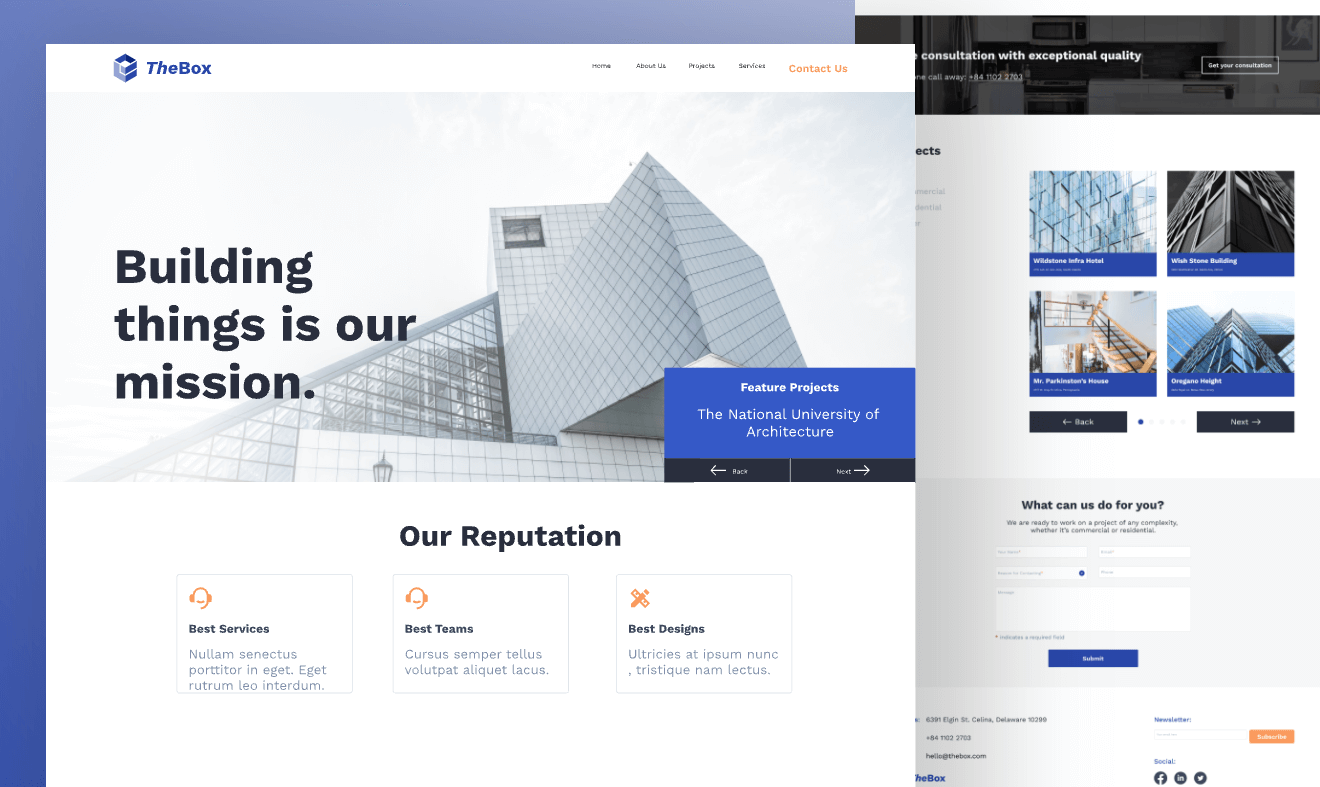 company website design