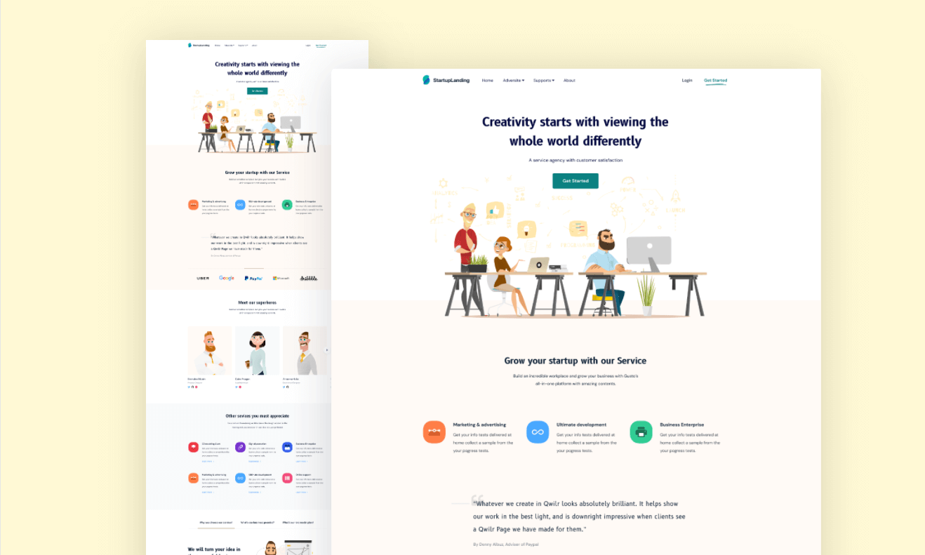 company website design