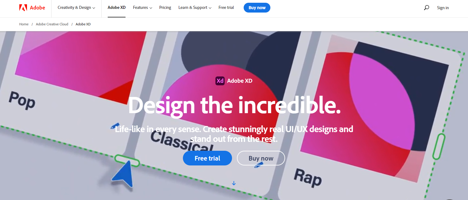 Баннер Adobe XD