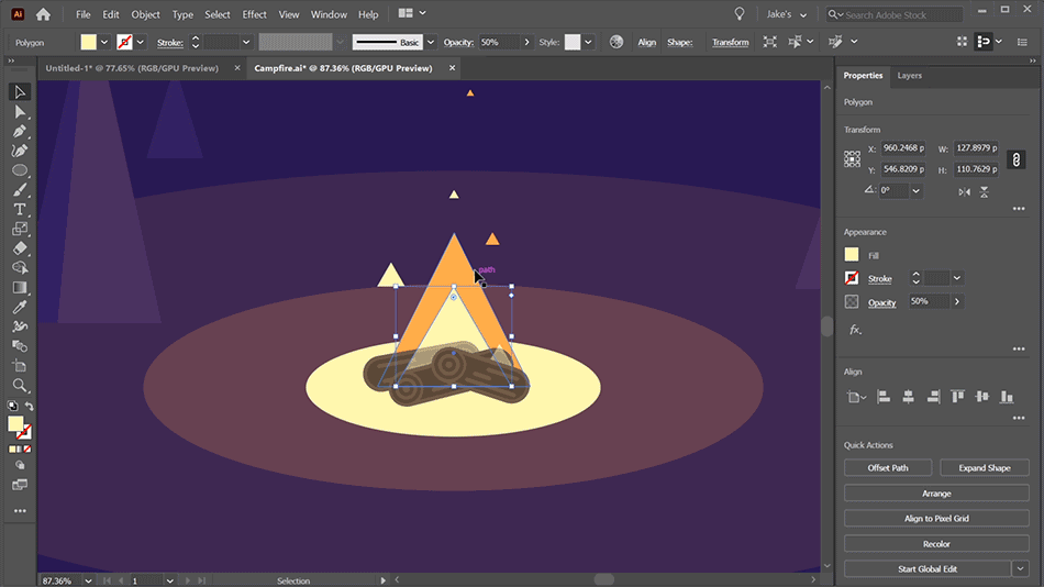 Adobe Illustratorの参考画像