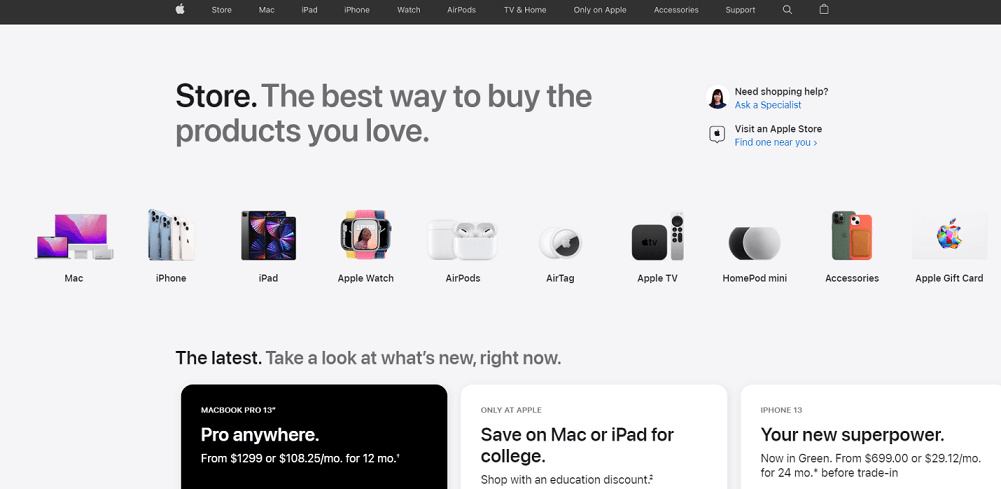 3.1 Apple Storeオンラインの参考画像
