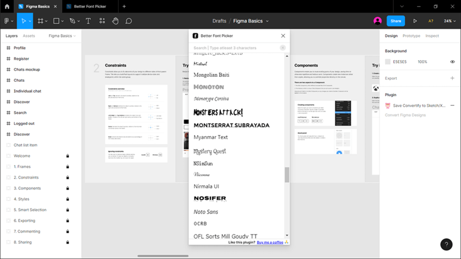 3.1 Better Font Pickerの参考画像
