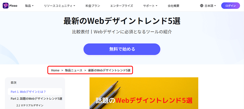 パンくずリスト