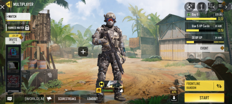 call of duty game ui design