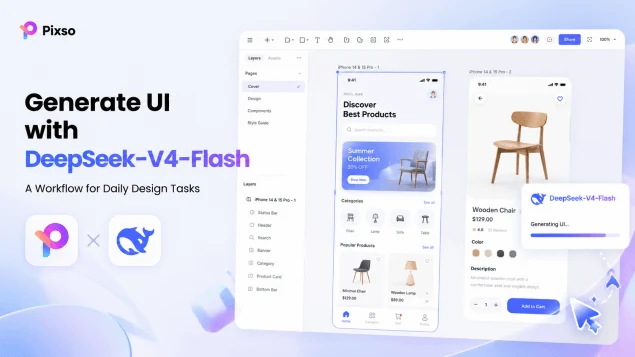  Generate UI with DeepSeek-V4-Flash in Pixso: A Workflow for Daily Design Tasks