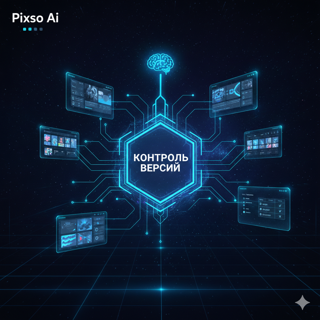 История версий в Pixso: сохранение и работа с макетами