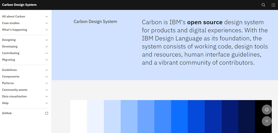 3.10 IBM Carbon デザインシステムの参考画像