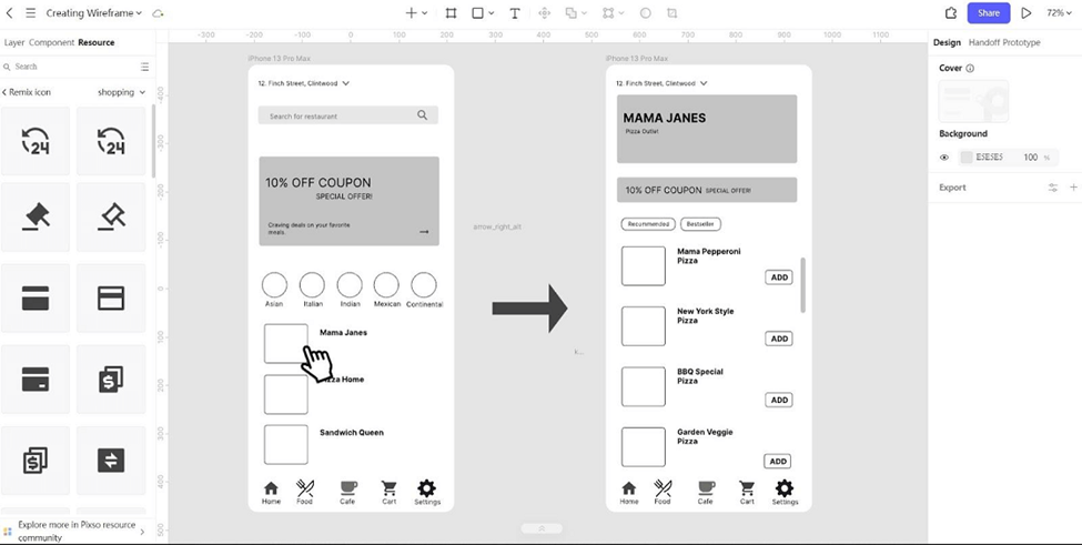 website wireframe template