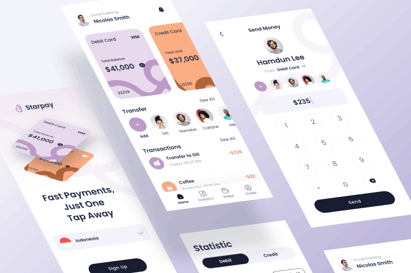 Finance app UI kit
