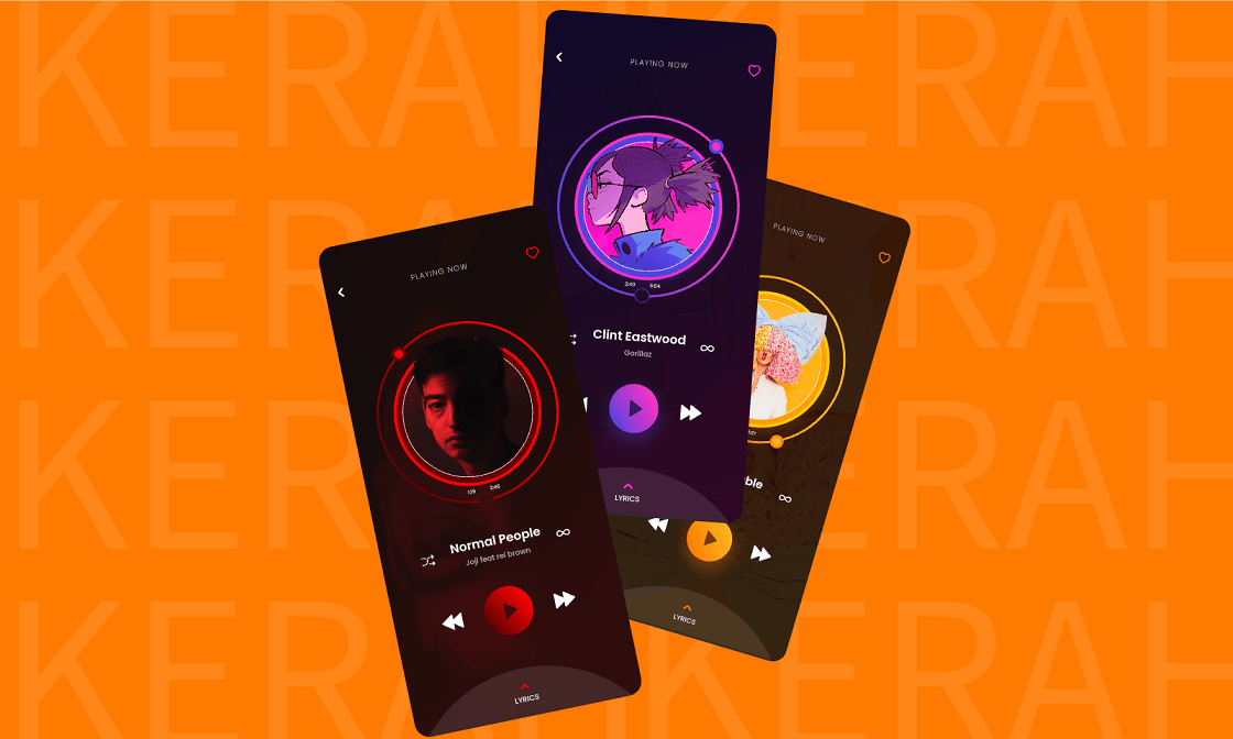 Trendy Music Player UI Design Examples for Inspiration