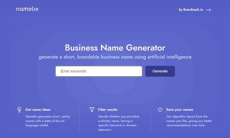 Namelix 로고 디자인 사이트