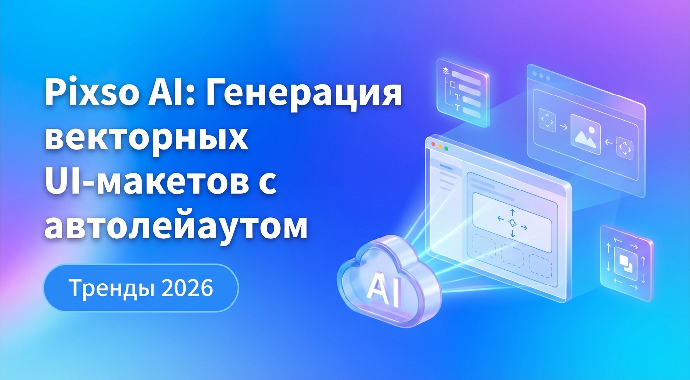 Pixso AI: Генерация векторных UI-макетов с автолейаутом