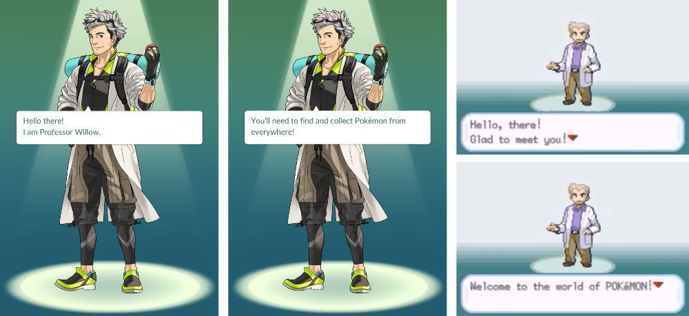 Привлекательный пользовательский интерфейс Pokémon GO
