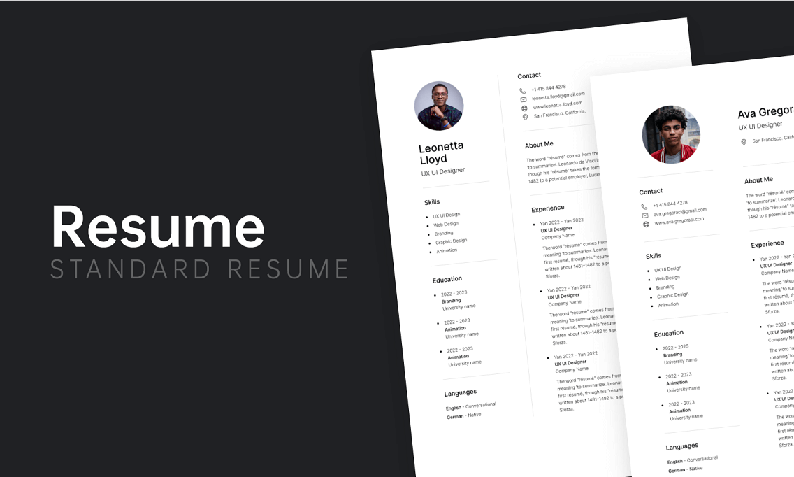 5 Customizable Resume Design Templates For Your Next Job Interview