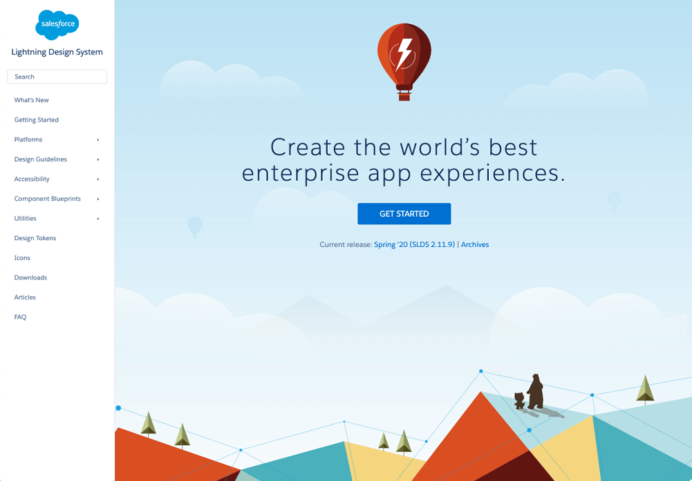 3.9 Salesforce Lightning デザインシステムの参考画像