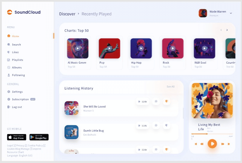 music player ui example
