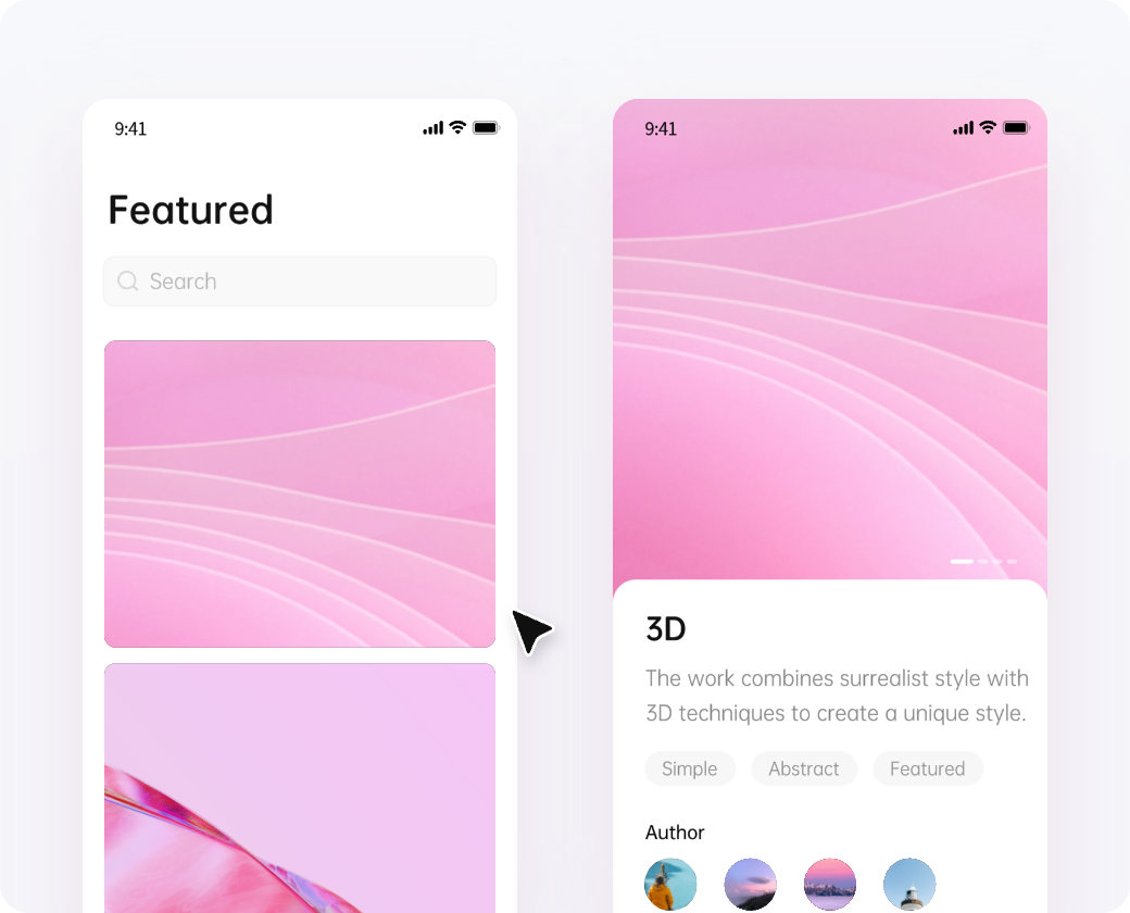 Shared design references for developer handoff