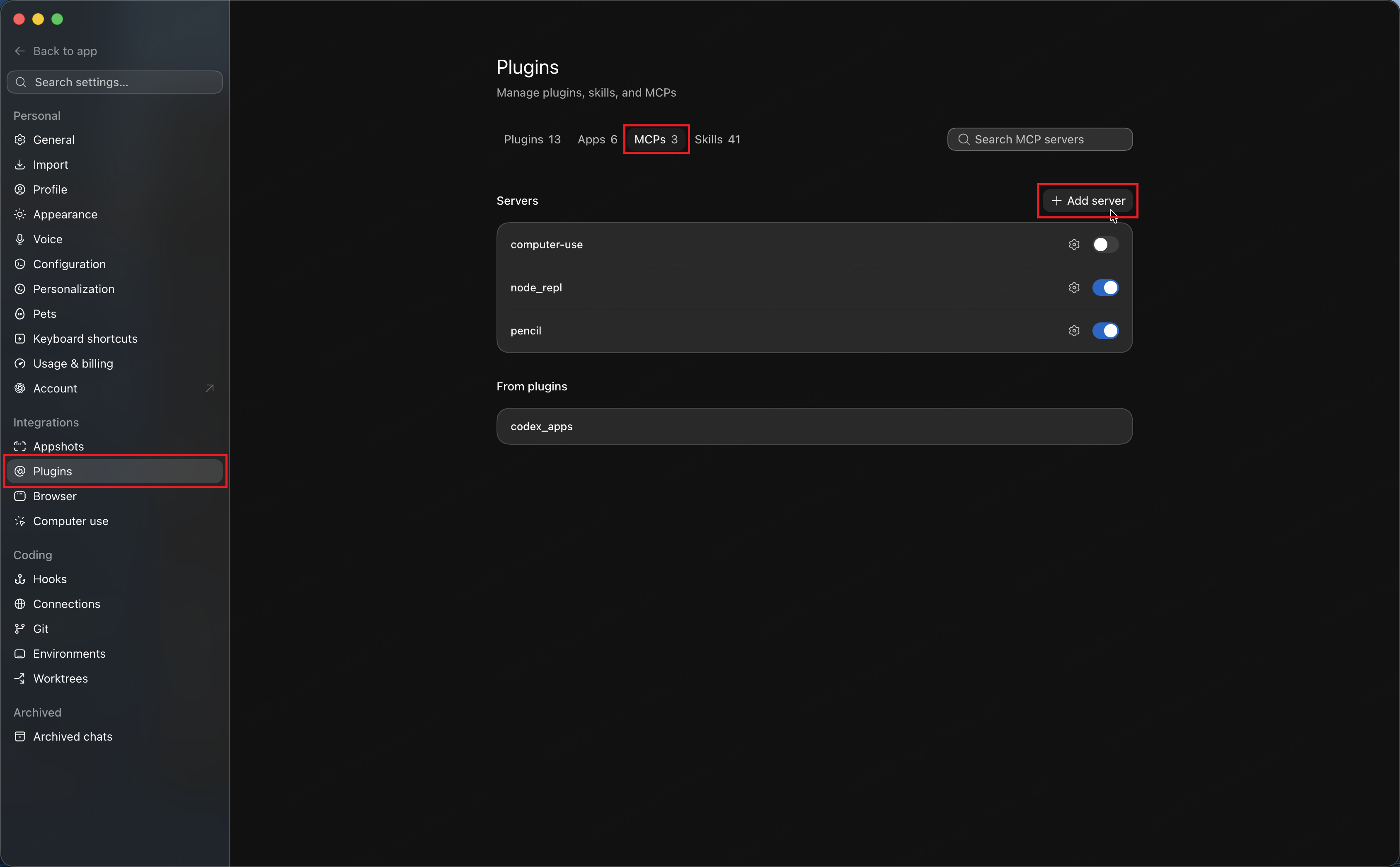 Add MCP server