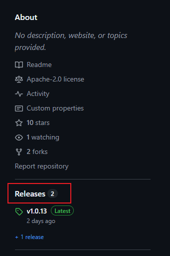 Open the plugin repository Releases page