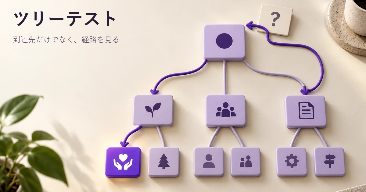 ナビゲーションのツリーテスト：到達先だけでなく経路を読む