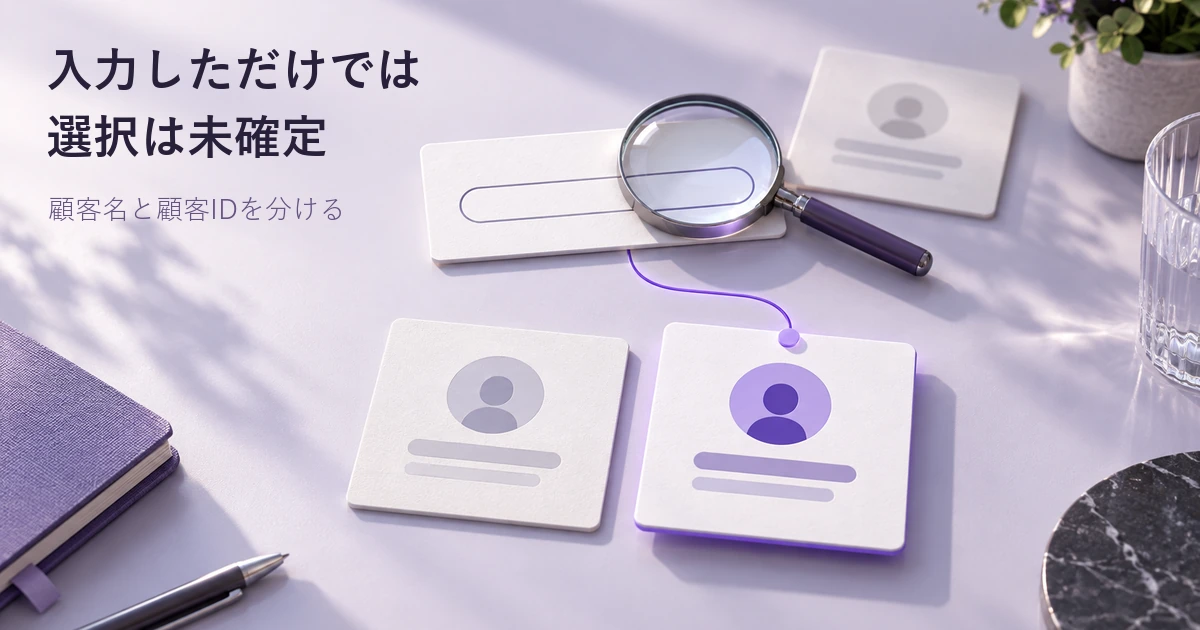 非同期検索フィールドのUX：入力文字列と選択を混同しない設計