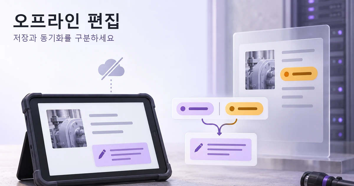 오프라인 편집 UX: 기기 저장, 동기화, 충돌을 구분하는 방법
