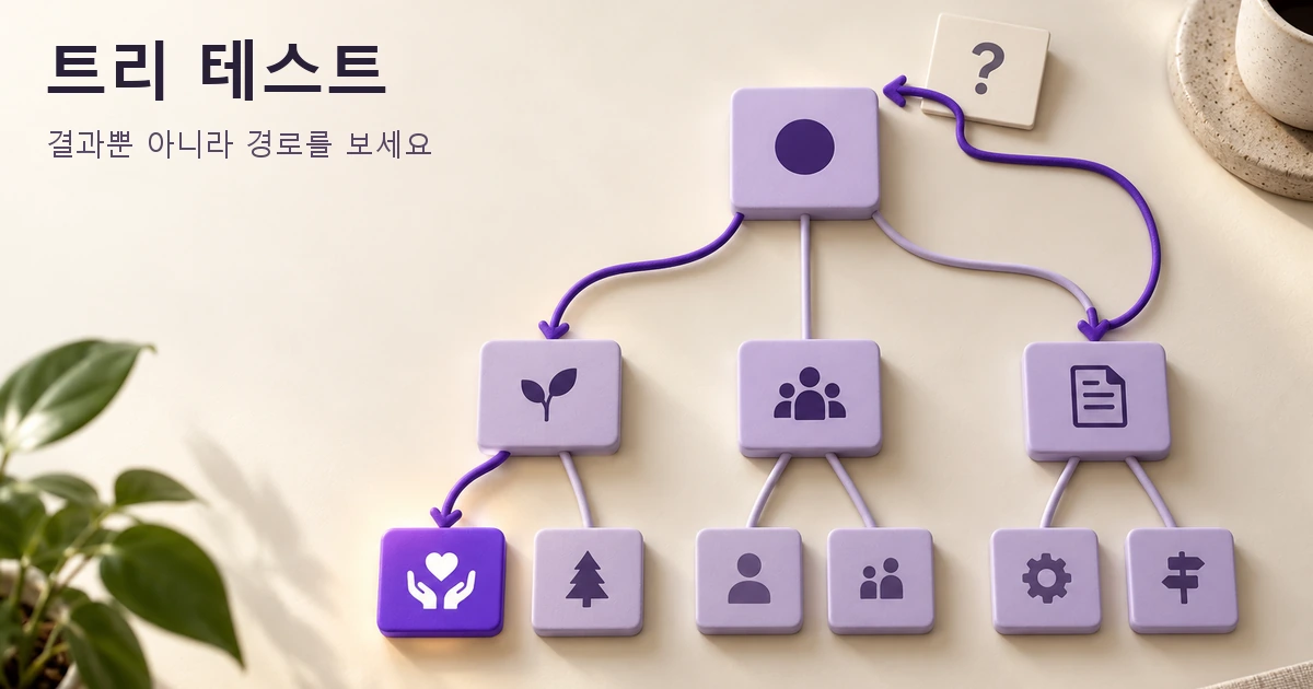 내비게이션 트리 테스트: 성공 여부보다 경로를 읽으세요