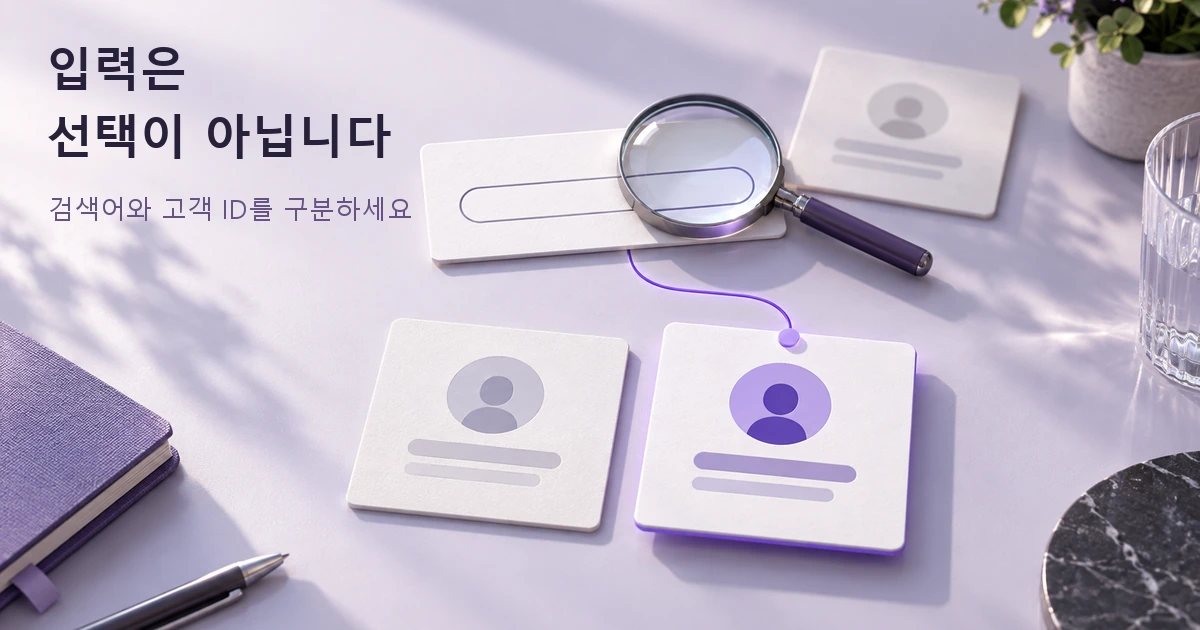 비동기 검색 필드 UX: 입력한 텍스트와 확정된 선택 구분하기