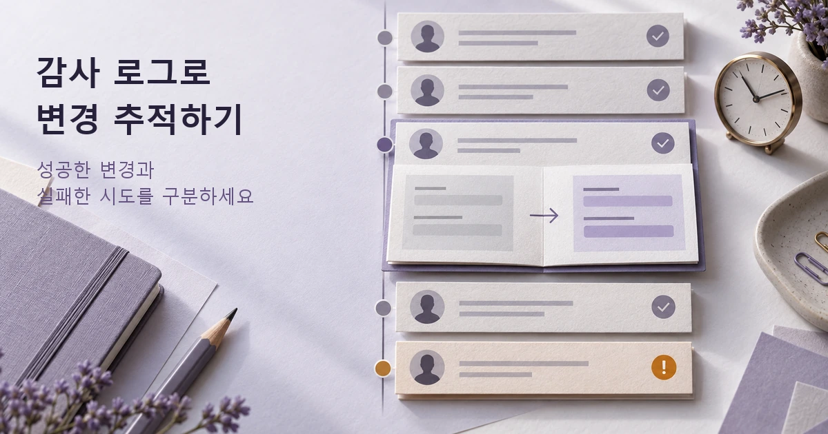 감사 로그 UI 설계: 누가 무엇을 바꿨고 무엇이 누락됐는지 보여 주기