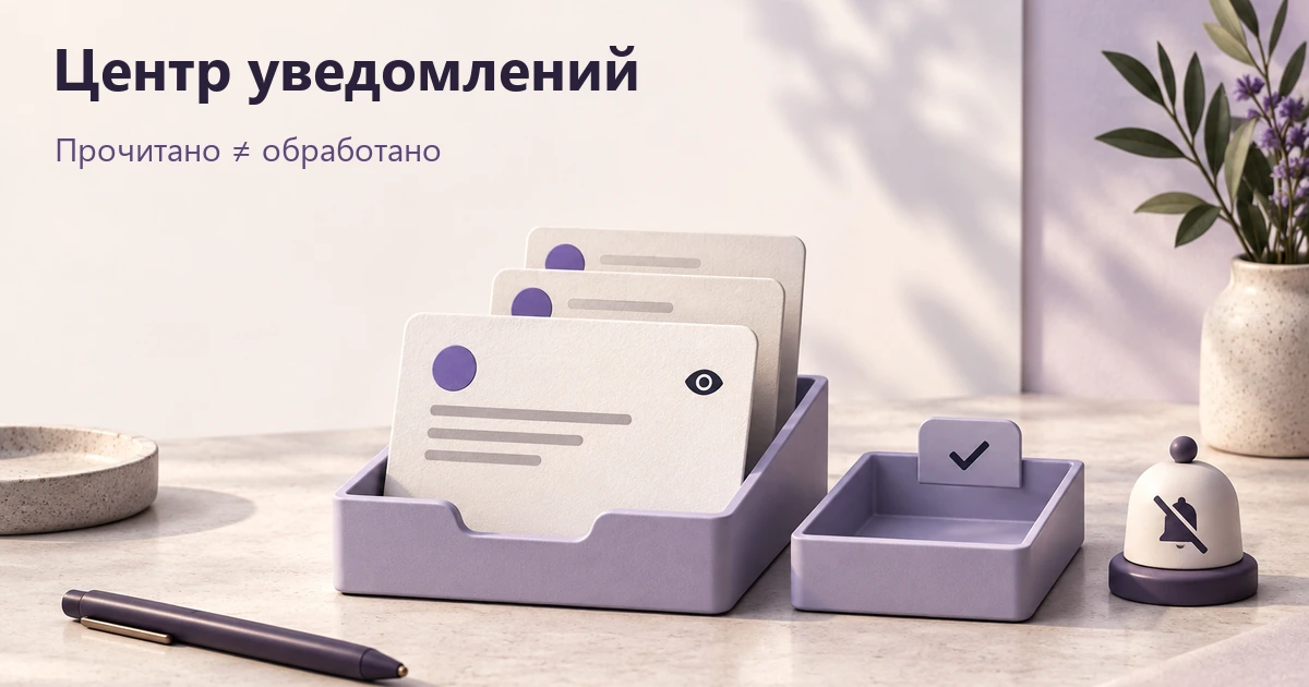 UX центра уведомлений: прочтение, обработка и подписки